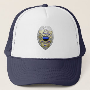 Thin Blue Line 911 Communications Badge  Trucker H Hat