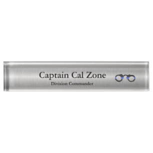 Thin Blue Line - .999 Silver Look Name Plate