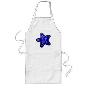 Thin Blue Line Abstract Star Long Apron