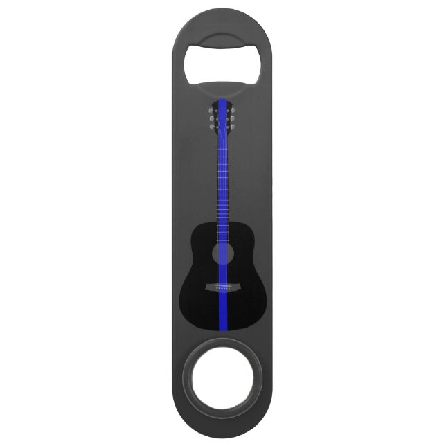 Thin Blue Line Acoustic Guitar Bar Key (Front)