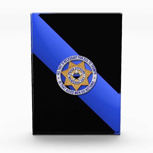 Thin Blue Line Acrylic Award (Front)
