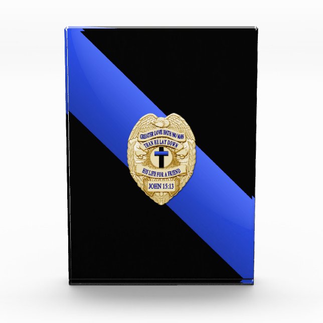 Thin Blue Line Acrylic Award (Front)