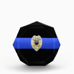 Thin Blue Line Acrylic Award<br><div class="desc">This design is intended to honor the courageous men and women who protect our communities. This police,  sheriff and law enforcement symbol is beautiful graphic tribute to those who serve and those who have made the ultimate sacrifice.</div>