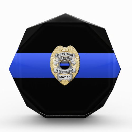 Thin Blue Line Acrylic Award