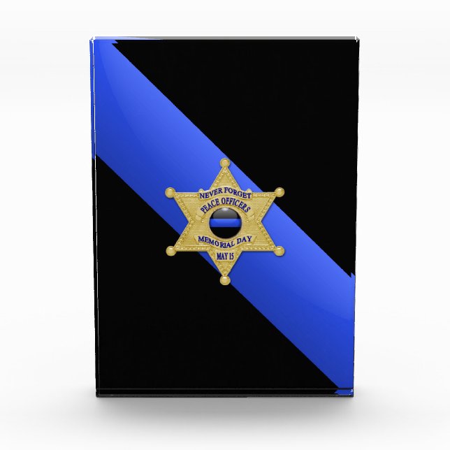 Thin Blue Line Acrylic Award (Front)