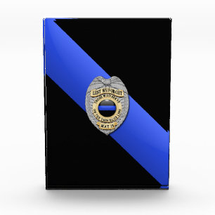 Thin Blue Line Acrylic Award