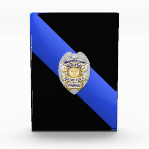 Thin Blue Line Acrylic Award