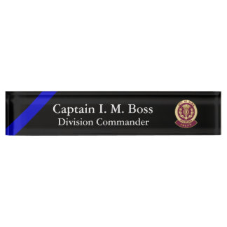 Thin Blue Line - Agency Patch Desk Name Plate
