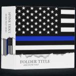 Thin Blue Line American Flag 3 Ring Binder<br><div class="desc">Thin blue line style American flag. A Black white and cobalt blue American flag symbolic of law-enforcement.  Items featured on a police style binder with options to fufill all your office and organizational needs.</div>