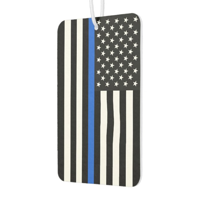 Thin Blue Line American Flag Air Freshener (Left)