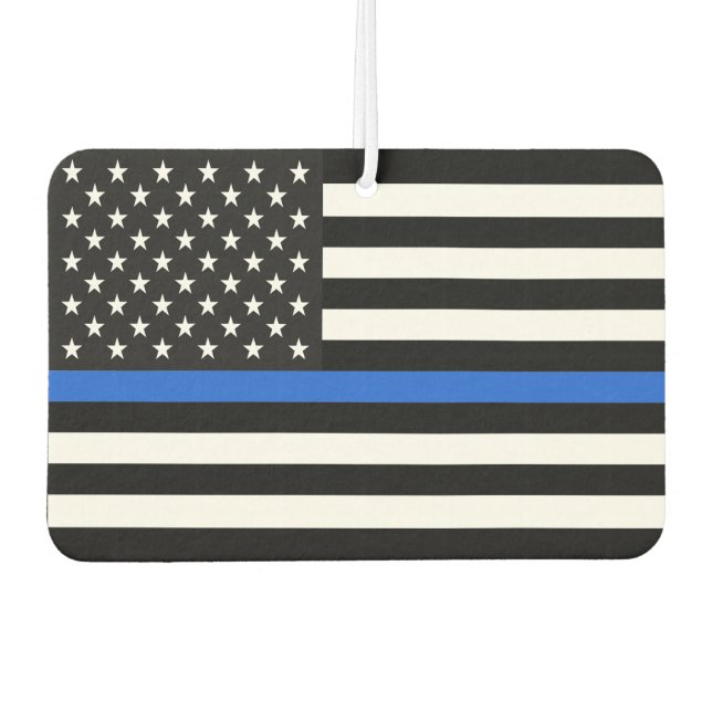 Thin Blue Line American Flag Air Freshener (Front)
