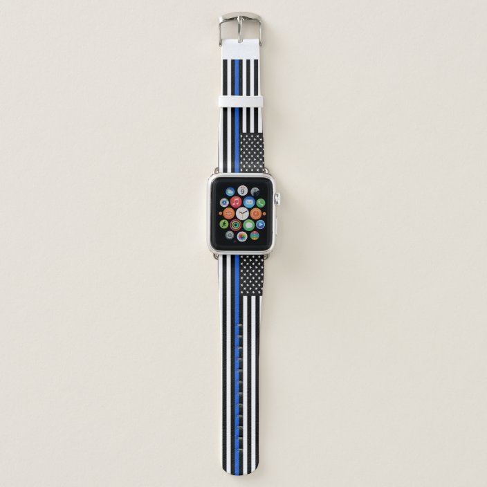 Thin Blue Line American Flag Apple Watch Band