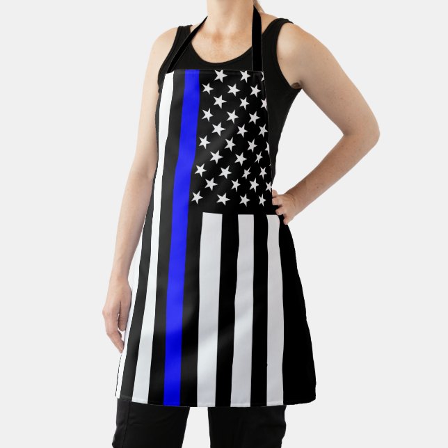 Thin Blue Line American Flag Apron (Insitu)