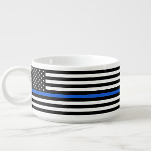 Thin Blue Line American Flag Bowl