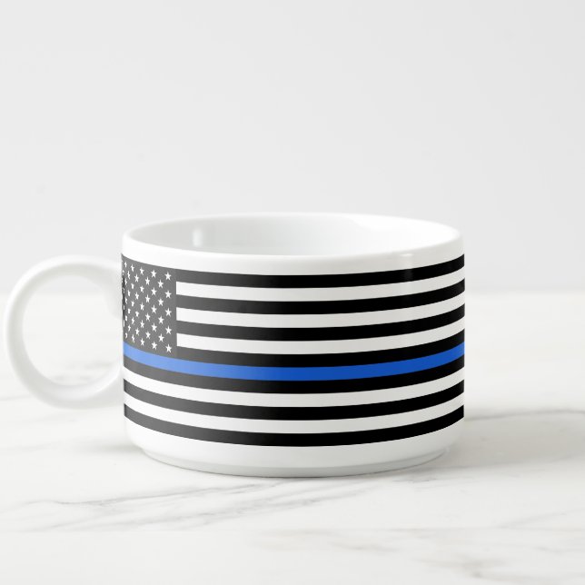 Thin Blue Line American Flag Bowl (Right)