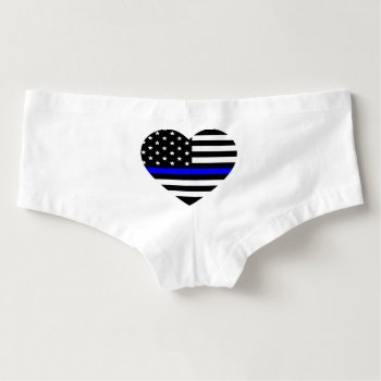 Thin Blue Line - American Flag Boyshorts by American_Police at Zazzle