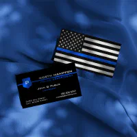 The Symbolic Thin Blue Line Law Enforcement Police Greeting Card by Garaga  Designs