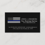 Thin Blue Line American Flag Business Card