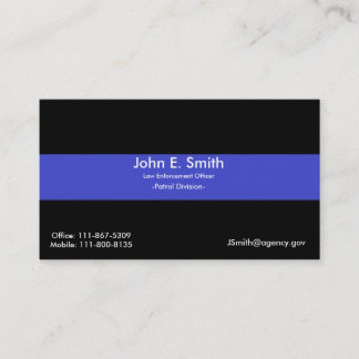 Thin Blue Line/American Flag Business Card