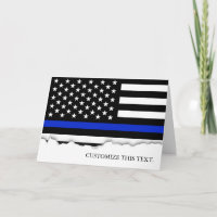 Thin Blue Line American Flag