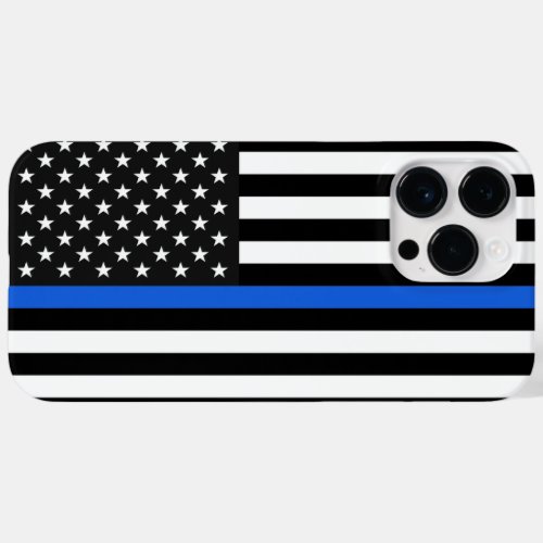 Thin Blue Line American Flag Case_Mate iPhone 14 Pro Max Case