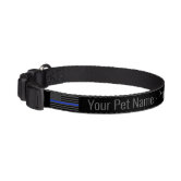 Personalized thin blue line dog clearance collar