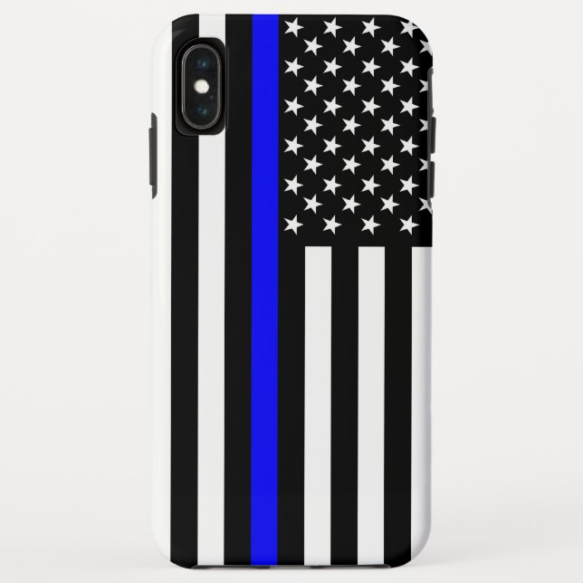 Thin Blue Line American Flag Decor Case-Mate iPhone Case (Back)