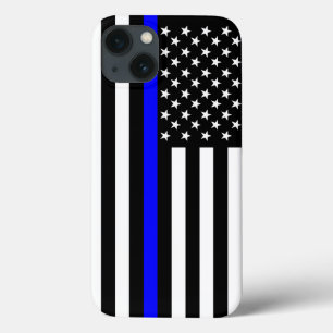 Thin Blue Line American Flag Decor iPhone 13 Case