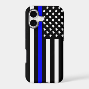 Thin Blue Line American Flag Decor iPhone 17 Case