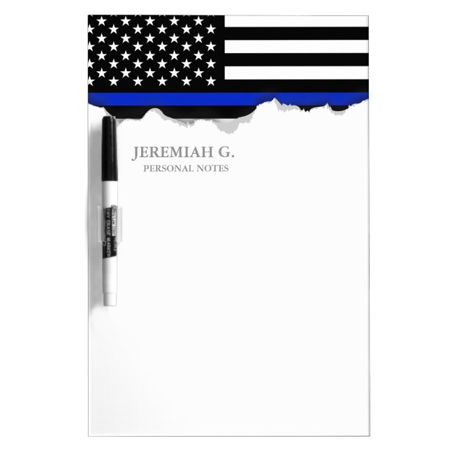 Thin Blue Line American Flag Dry-Erase Board (Front)