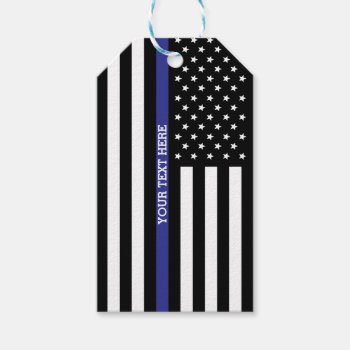 Thin Blue Line - American Flag Gift Tags by American_Police at Zazzle