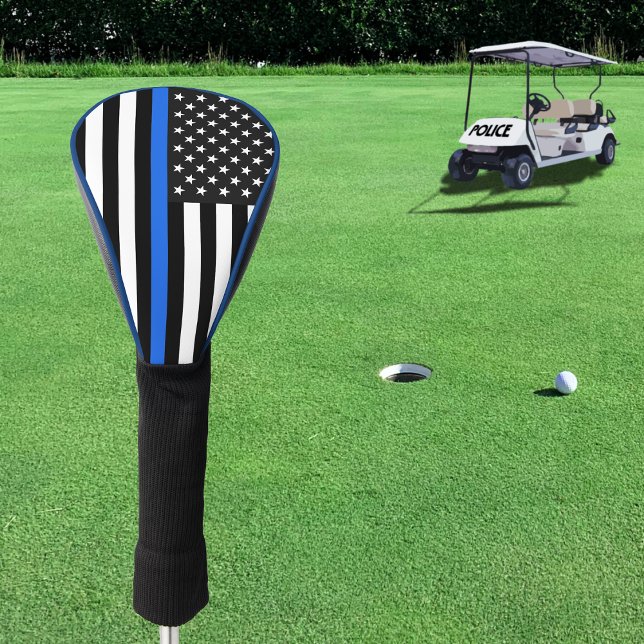 Thin Blue Line American Flag Golf Head Cover (Creator Uploaded)