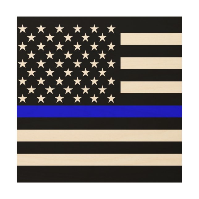 Thin Blue Line American Flag Graphic Decor (Front)