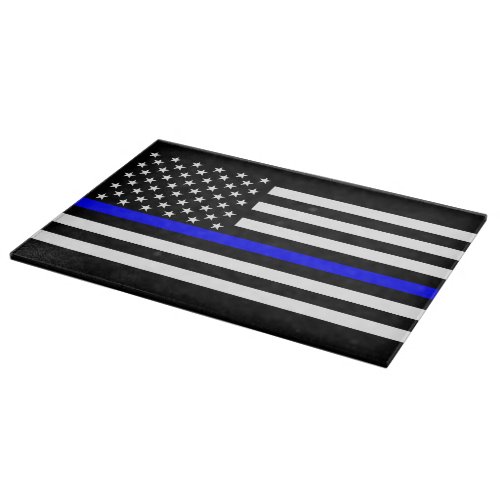 Thin Blue Line American Flag Graphic Decor Cutting Board
