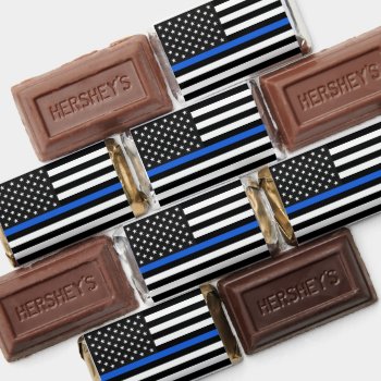Thin Blue Line American Flag Hershey's Miniatures by JerryLambert at Zazzle