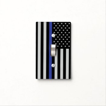Thin Blue Line - American Flag Light Switch Cover by American_Police at Zazzle
