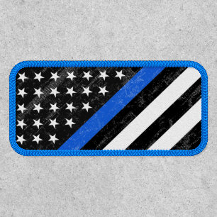 Thin Blue Line American Flag Patch