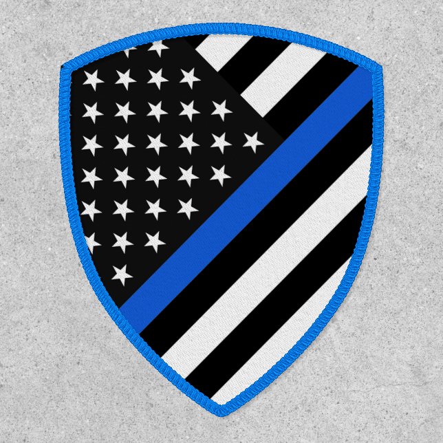Thin Blue Line American Flag Patch (Front)