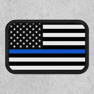 Thin Blue Line American Flag Patch