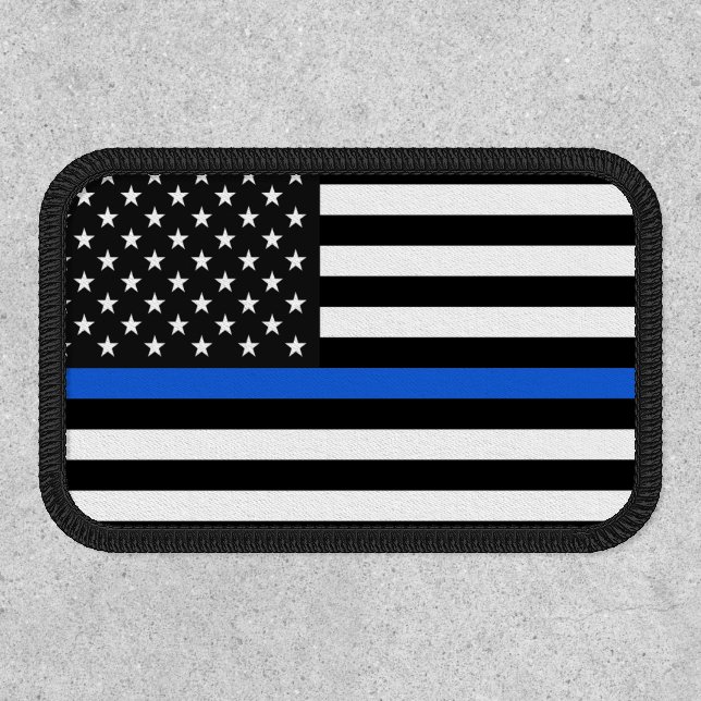 Thin Blue Line American Flag Patch (Front)