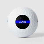 Thin Blue Line - American Flag Personalized Custom Golf Balls at Zazzle