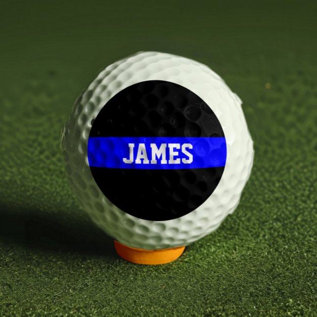 Thin Blue Line - American Flag Personalized Custom Golf Balls (Creator Uploaded)