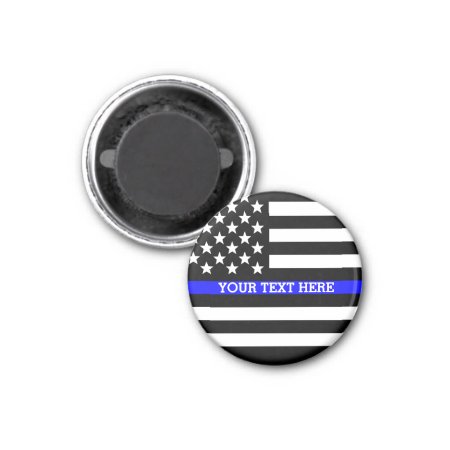 Thin Blue Line - American Flag Personalized Custom Magnet