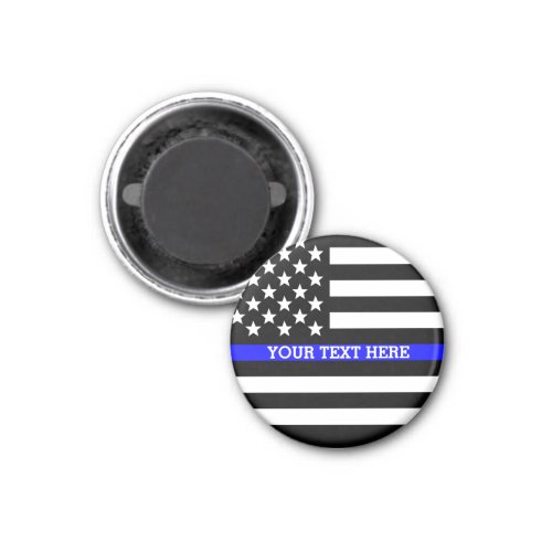 Thin Blue Line _ American Flag Personalized Custom Magnet