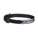Thin Blue Line - American Flag Personalized Custom Pet Collar at Zazzle