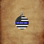 Thin Blue Line - American Flag Personalized Custom Pet Tag<br><div class="desc">Thin Blue Line - American Flag Personalized Custom Pet Tag.</div>