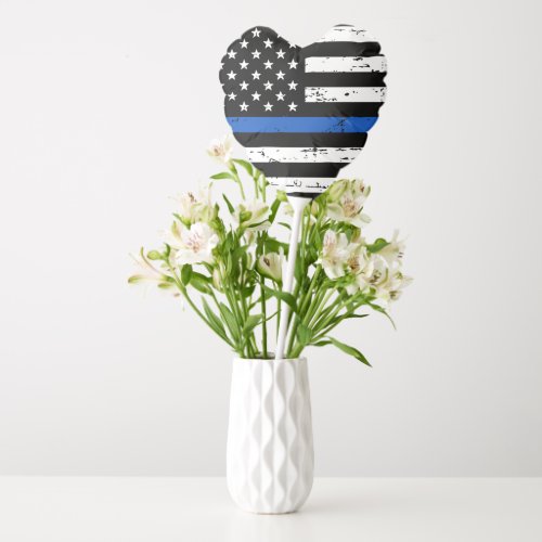 Thin Blue Line American Flag Police Balloon