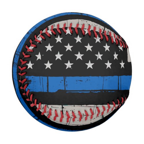 Thin Blue Line _ American Flag _ Police Officer Baseball