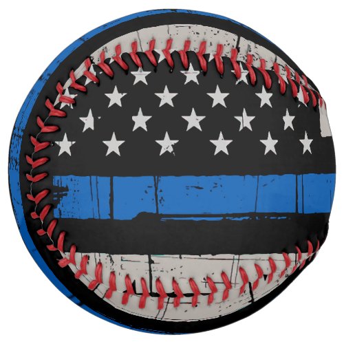 Thin Blue Line _ American Flag _ Police Officer Softball