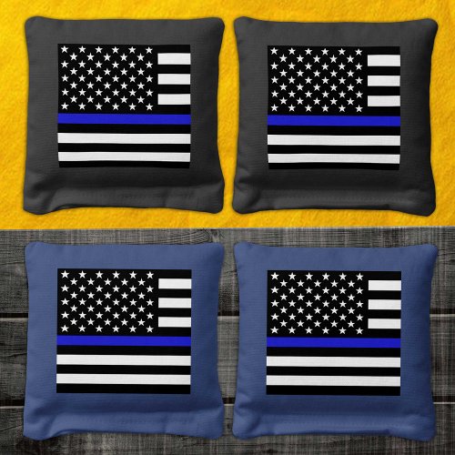 Thin Blue Line  American Flag police  USA Cornhole Bags
